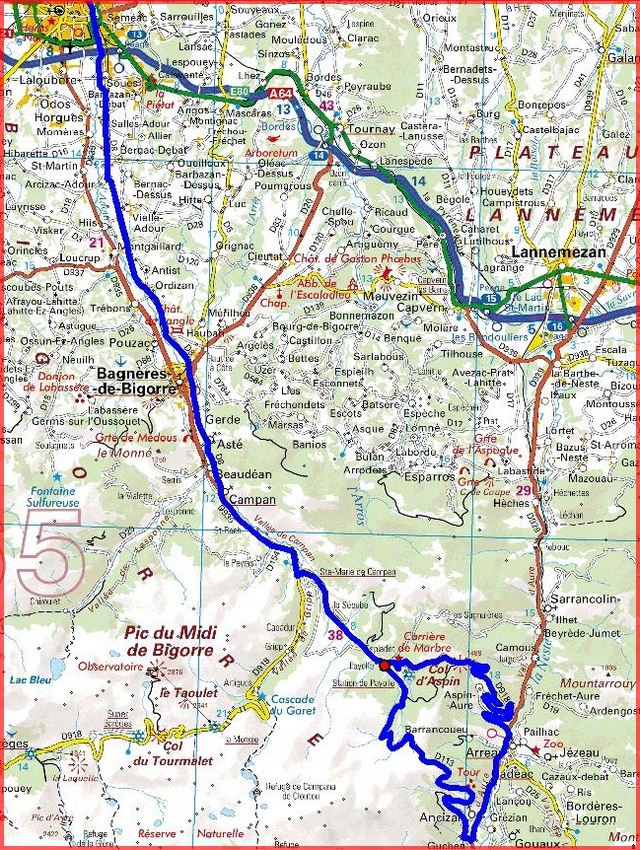 Col d'Aspin ( Ouest ) et Hourquette d'Ancizan (Est)