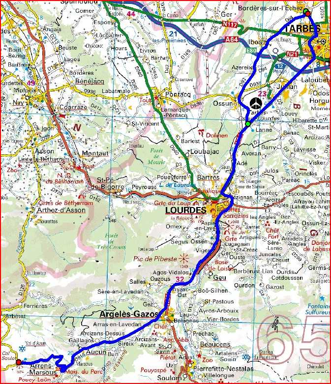 Parcours velos cols hautes Pyrenees Col du Soulor